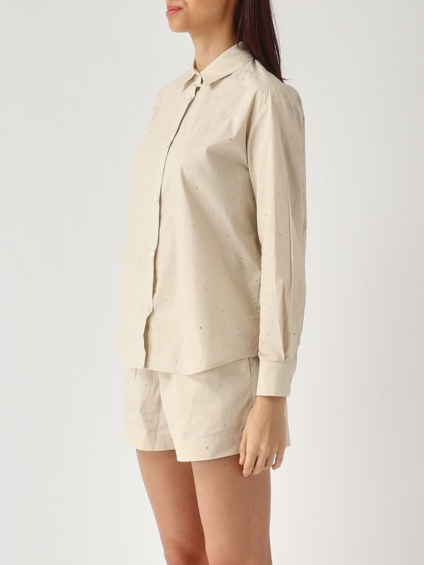 3. Camicia donna Meredith in cotone Beige MC2 Saint Barth mdh001