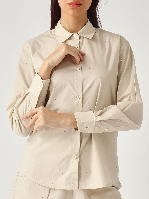 5. Camicia donna Meredith in cotone Beige MC2 Saint Barth mdh001