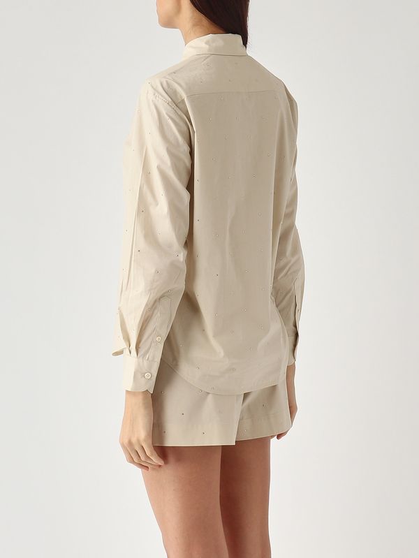 4. Camicia donna Meredith in cotone Beige MC2 Saint Barth mdh001