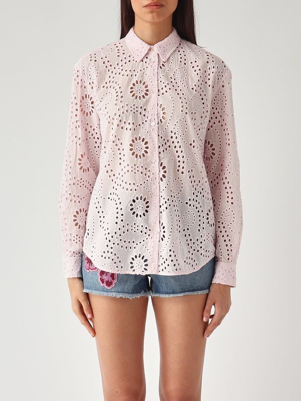 1. Camicia donna Meredith in cotone Rosa sangallo MC2 Saint Barth mdh001