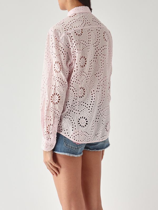 4. Camicia donna Meredith in cotone Rosa sangallo MC2 Saint Barth mdh001