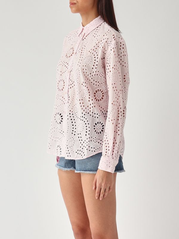 3. Camicia donna Meredith in cotone Rosa sangallo MC2 Saint Barth mdh001
