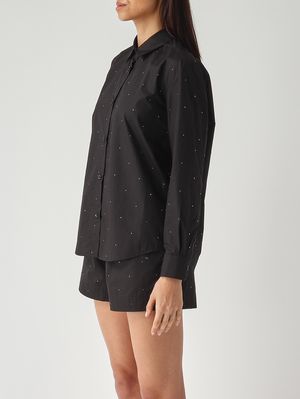 3. Camicia donna Meredith in cotone Nero