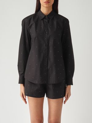 1. Camicia donna Meredith in cotone Nero