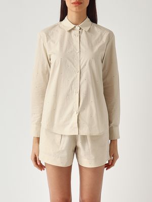 1. Camicia donna Meredith in cotone Beige
