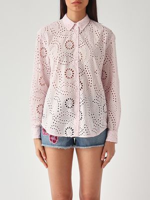 1. Camicia donna Meredith in cotone Rosa sangallo