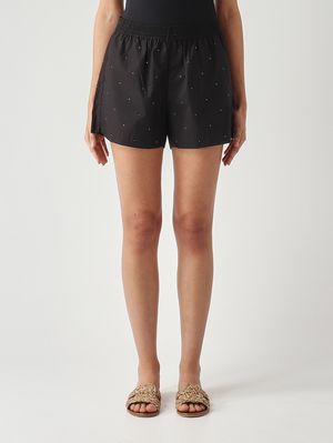 1. Shorts donna Meave in cotone Nero