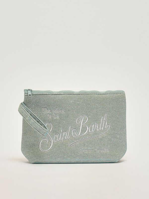 Pochette Aline L aus Scuba-Lurex Grün MC2 Saint Barth