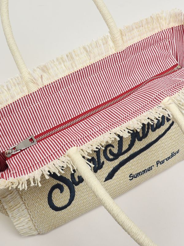 5. Bolso de mujer Vanity Straw de rafia Marfil MC2 Saint Barth vani021