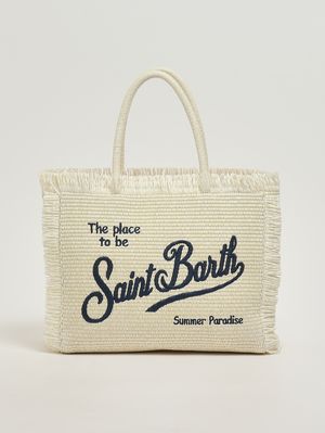 1. Bolso de mujer Vanity Straw de rafia Marfil