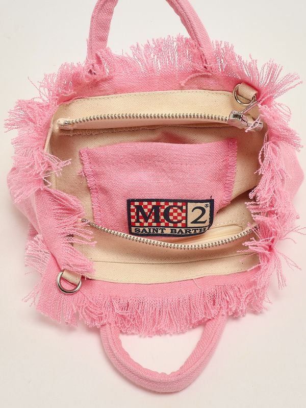 4. Vanity Mini Damentasche aus Leinen Leinen 21 Rosa MC2 Saint Barth vami008
