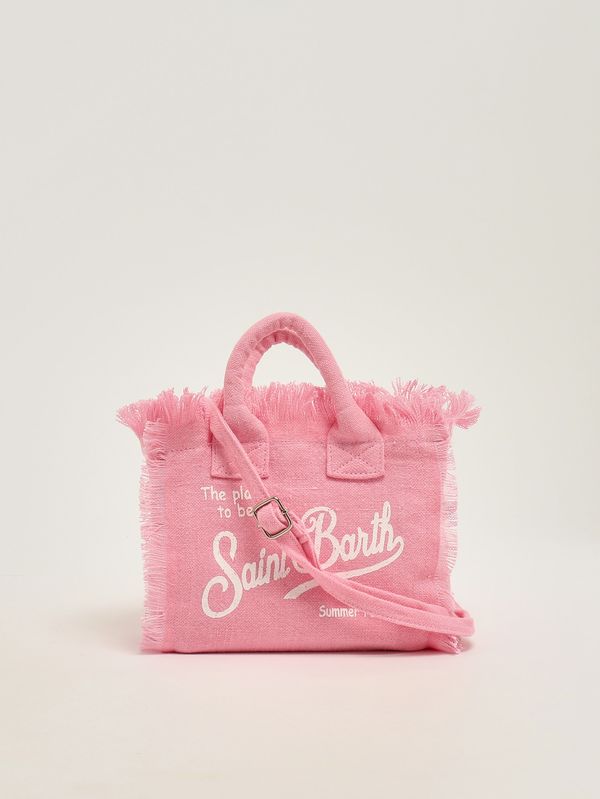 3. Vanity Mini Damentasche aus Leinen Leinen 21 Rosa MC2 Saint Barth vami008