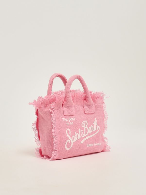 2. Vanity Mini Damentasche aus Leinen Leinen 21 Rosa MC2 Saint Barth vami008