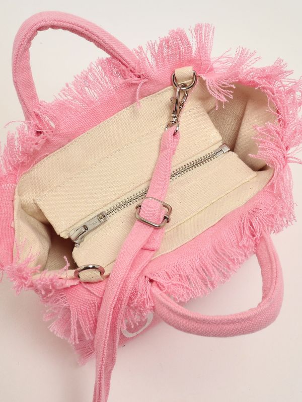 5. Vanity Mini Damentasche aus Leinen Leinen 21 Rosa MC2 Saint Barth vami008