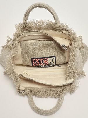4. Women's Vanity Mini linen bag Linen 11 Beige