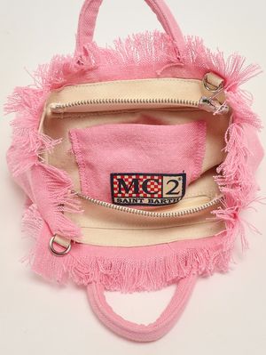 4. Vanity Mini Damentasche aus Leinen Leinen 21 Rosa