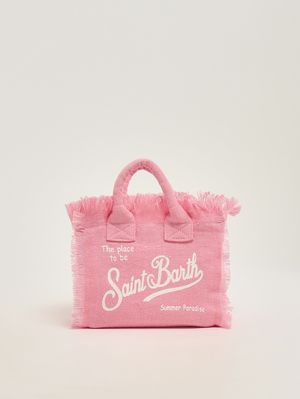 1. Vanity Mini Damentasche aus Leinen Leinen 21 Rosa