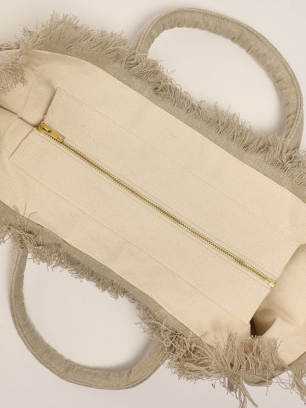 4. Sac Vanity pour femme en lin Beige MC2 Saint Barth vani022
