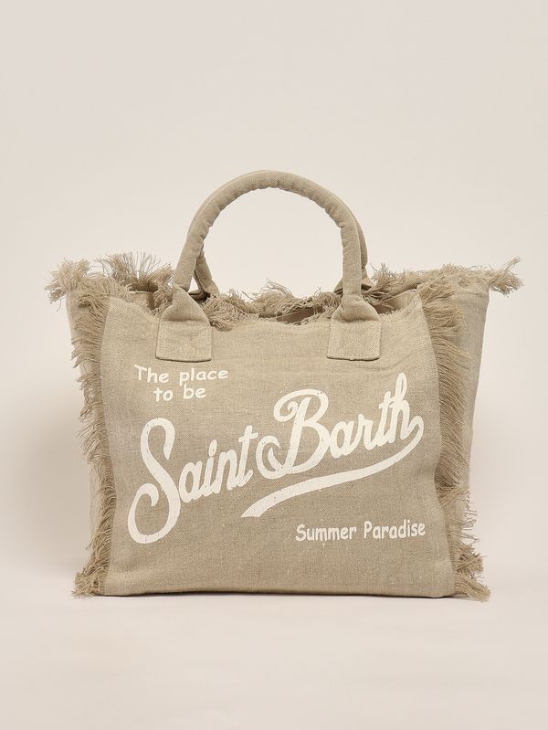 1. Sac Vanity pour femme en lin Beige MC2 Saint Barth vani022
