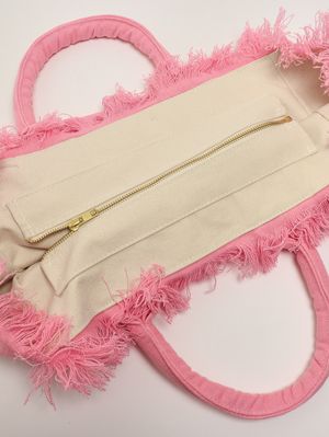 4. Vanity-Damentasche aus Leinen Rosa