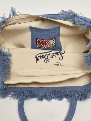 3. Vanity-Damentasche aus Leinen Denim