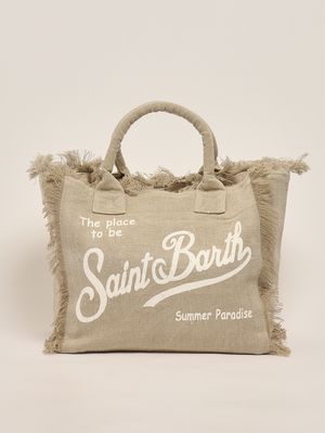 1. Sac Vanity pour femme en lin Beige