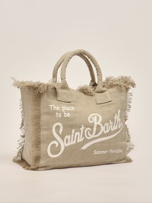 2. Sac Vanity pour femme en lin Beige