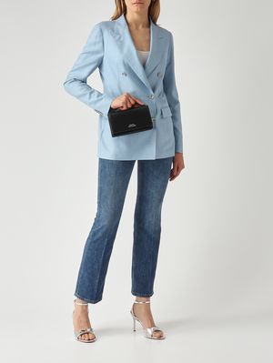 2. Jeans de mujer de algodón elástico Vaquero azul