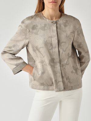 5. Giacca donna in tessuto jacquard Greige