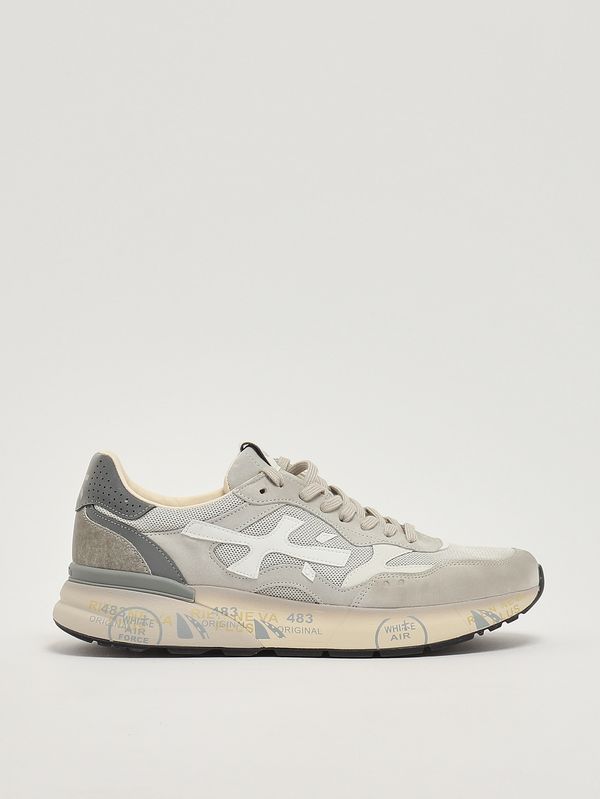 1. Herren-Sneaker Mick 8117 aus Leder und Funktionsgewebe Hellgrau Premiata mik08117