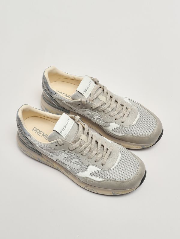 2. Herren-Sneaker Mick 8117 aus Leder und Funktionsgewebe Hellgrau Premiata mik08117