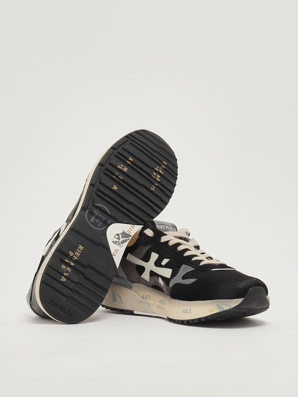 4. Herren-Sneaker Mick 0.1 8119 aus Leder und Mesh Schwarz Premiata mik08119
