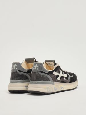 3. Mick 0.1 8119 men's leather and mesh sneakers Black