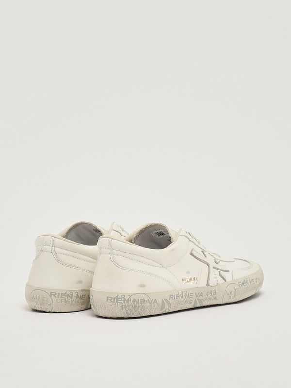 3. Herren-Sneaker David 8091 aus Leder Weiß Premiata dav08091