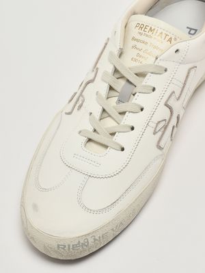 5. Herren-Sneaker David 8091 aus Leder Weiß