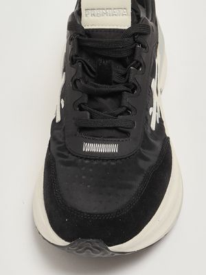 5. Hill 8241 women's sneakers in leather and nylon Black