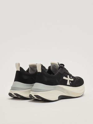 3. Hill 8241 women's sneakers in leather and nylon Black