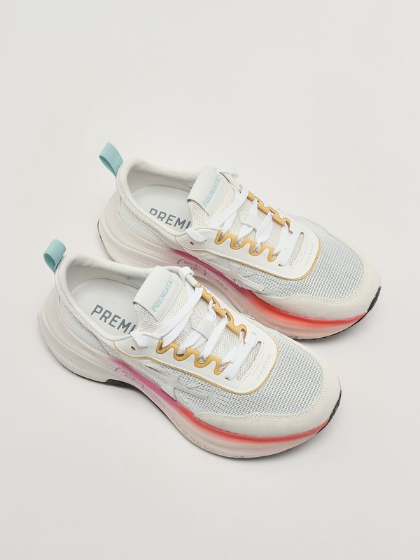 2. Damen-Sneaker Hill 8239 aus Leder und Mesh Weiß Premiata hill8239