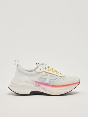 1. Damen-Sneaker Hill 8239 aus Leder und Mesh Weiß
