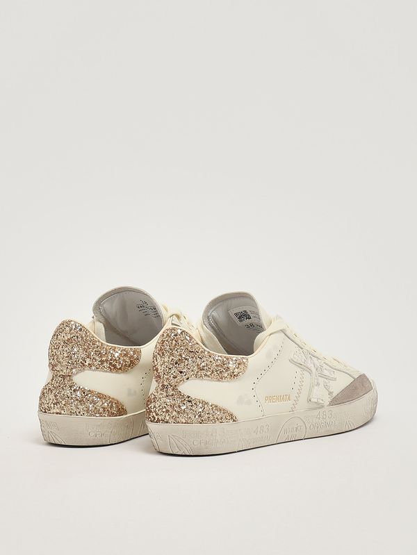 3. Sneakers donna Stevend 8059 in pelle Bianco-Oro Premiata stevend8059