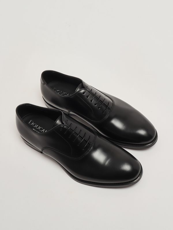2. Stringata uomo Oxford in pelle spazzolara Nero Doucal's du2630monzuf269