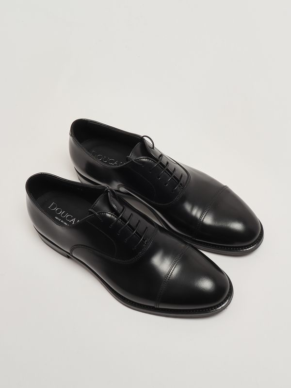 2. Stringata uomo Oxford in pelle spazzolata Nero Doucal's du1002monzuf269