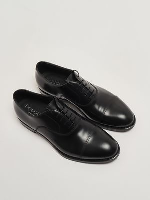 2. Stringata uomo Oxford in pelle spazzolata Nero