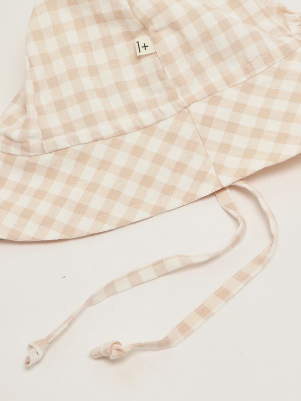 3. Gorro para recién nacida de mezcla de algodón Blanco-Nude 1+ in the family egas