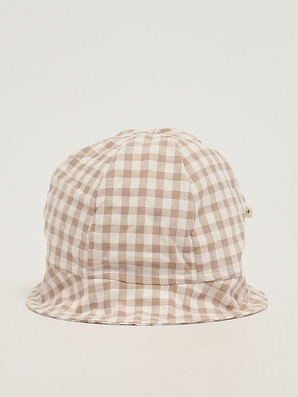 1. Cappello neonata in misto cotone Bianco-Taupe 1+ in the family egas