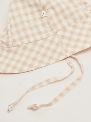 3. Gorro para recién nacida de mezcla de algodón Blanco-Nude