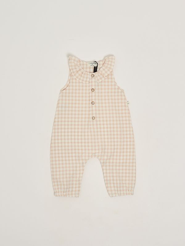 1. Tuta neonata in misto cotone Bianco-Nude 1+ in the family egina