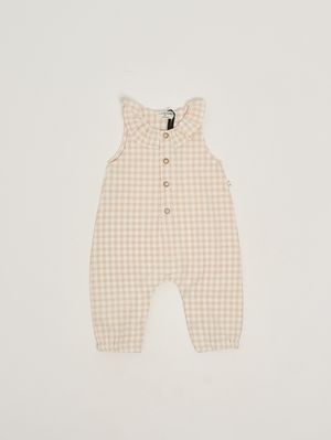 1. Tuta neonata in misto cotone Bianco-Nude