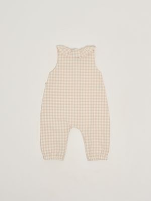 2. Tuta neonata in misto cotone Bianco-Nude