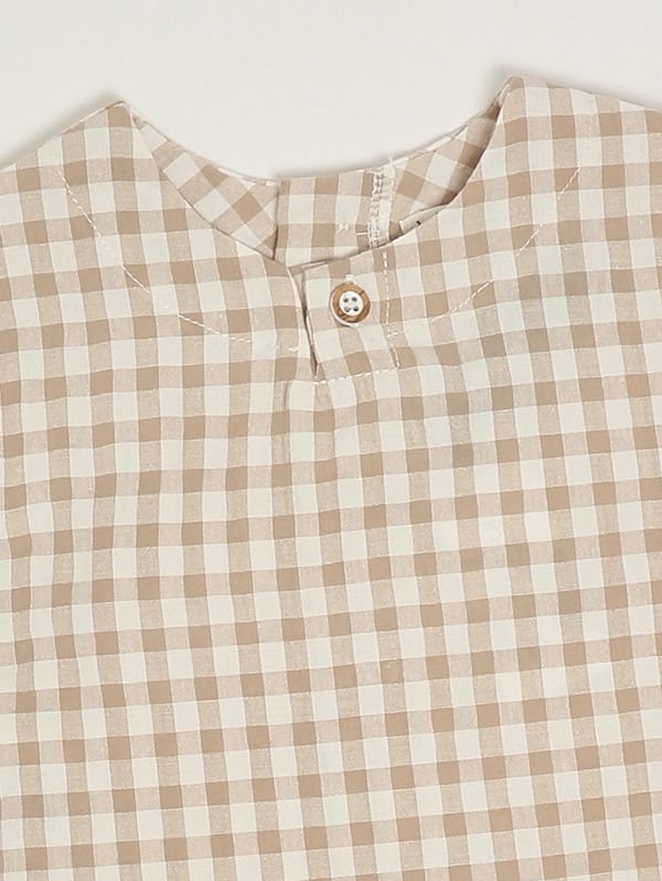 3. Camicia neonato in misto cotone Bianco-Beige 1+ in the family santorini